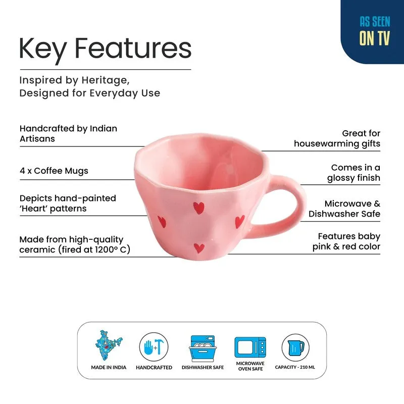Poppy Ceramic Tea Cup (210 mL Each) - Set Of Four media 5