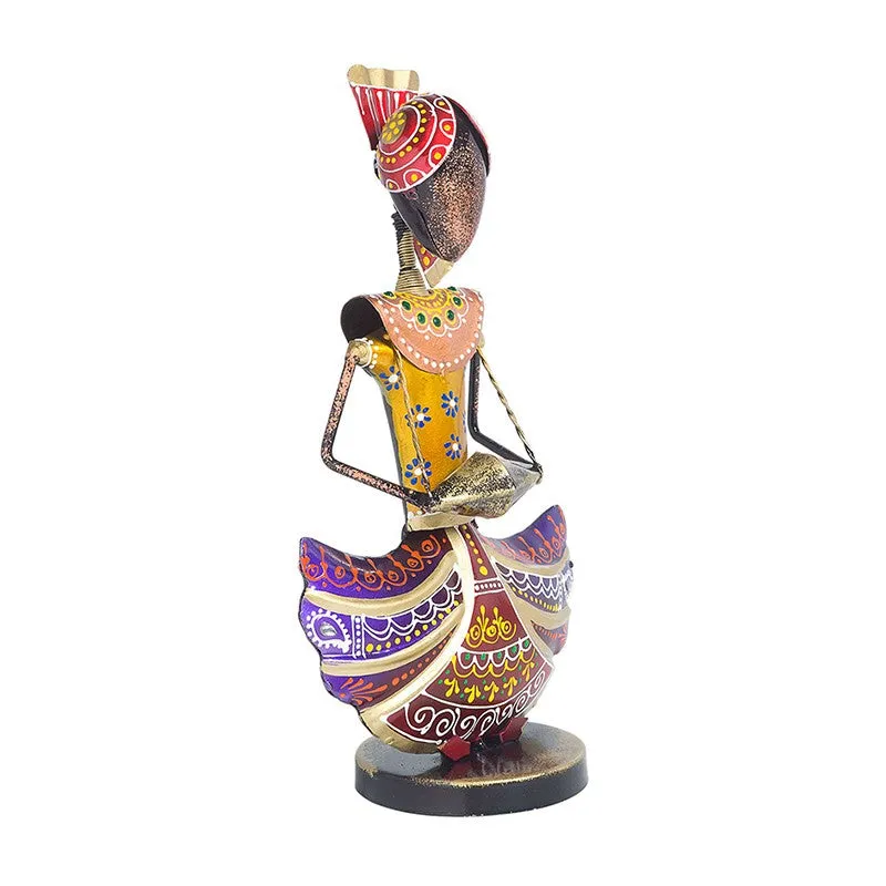 Folk Musician Iron Showpiece - Gold,Red media 4