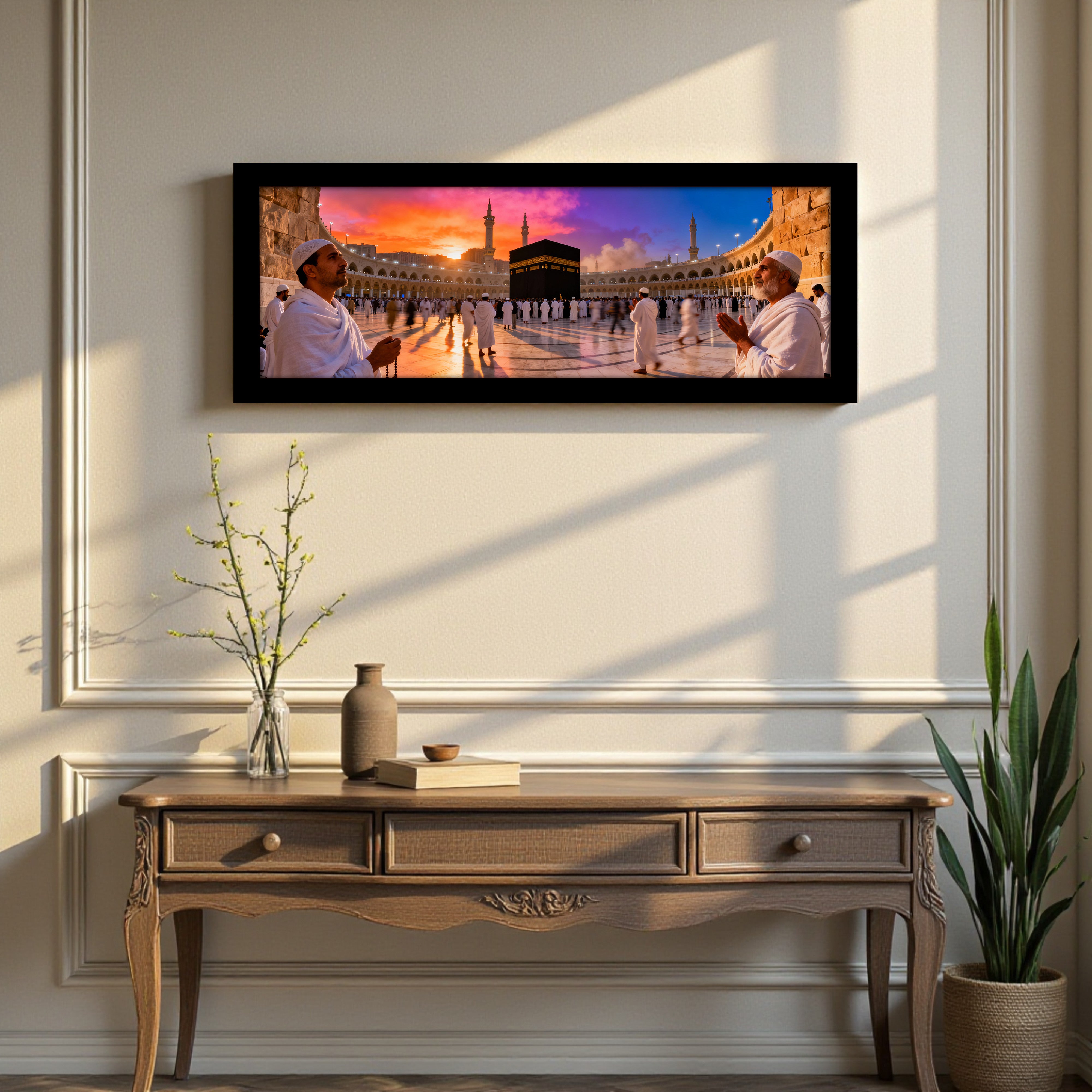 Holy Kaaba Panorama Wall Art Wiith Frame