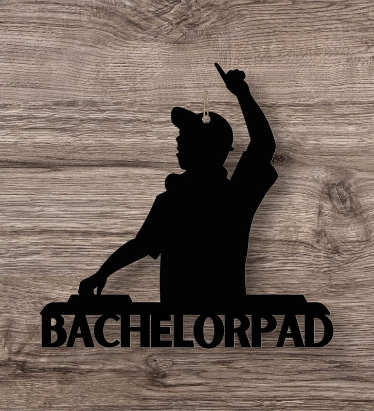 Bachelorpad Typography Mild Steel Wall Accent