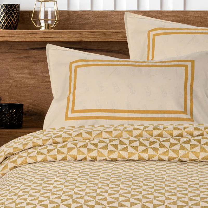 Saral Home Firki Cotton Bedsheet (Yellow) - 224 TC media 3
