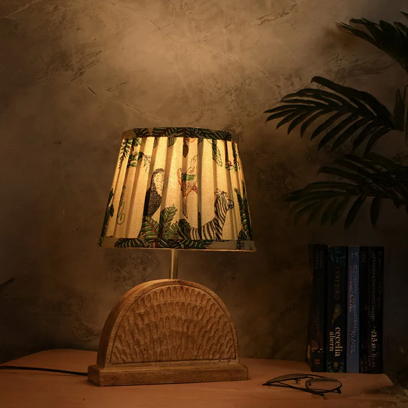 Half Carve Fauna Cotton Table Lamp - Multicolor media 1