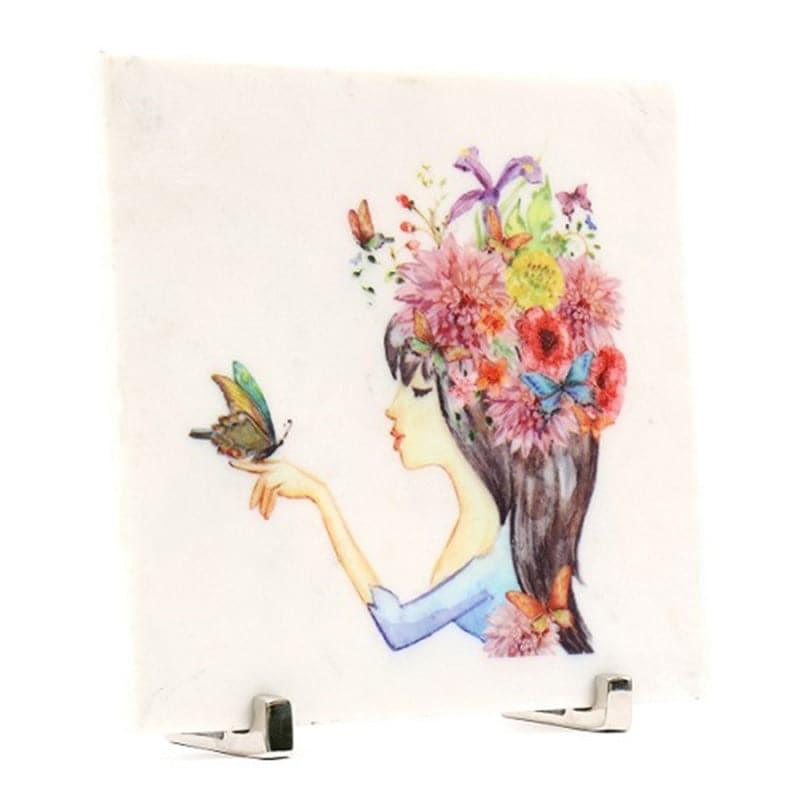 Petal Princess Printed Marble Showpiece media 3