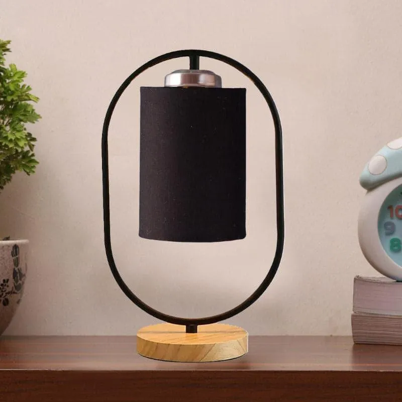 Radiant Echo Fabric Table Lamp - Black,Brown media 3