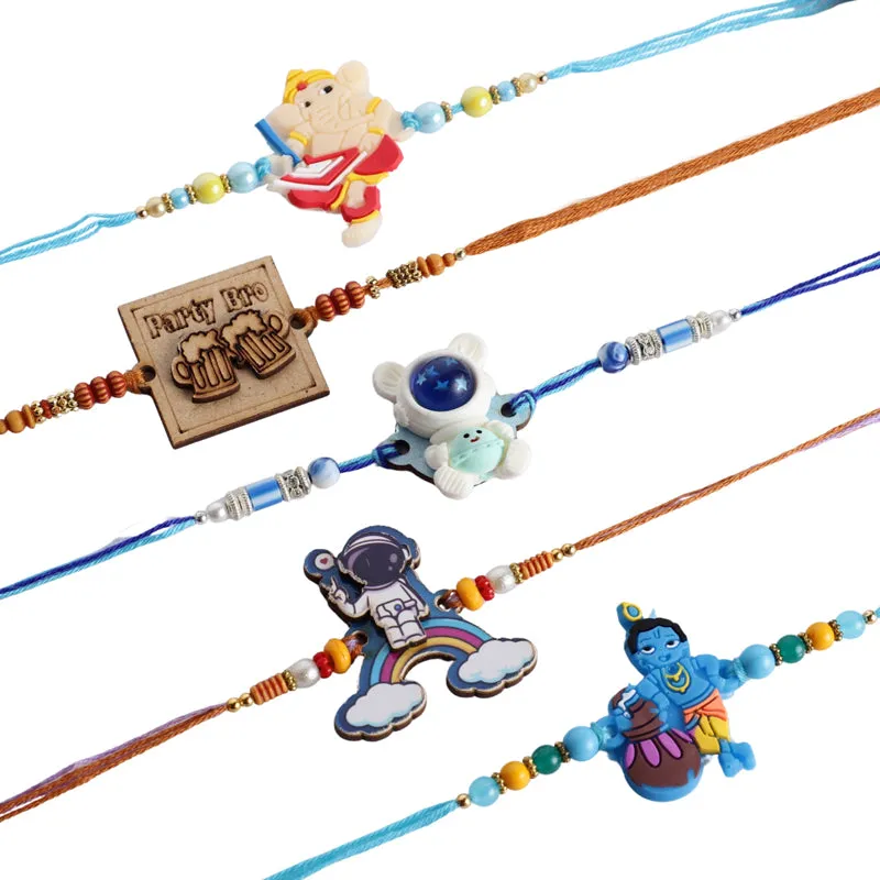 Rakshya II Rakhi with Roli Chawal - Six Piece Set media 7