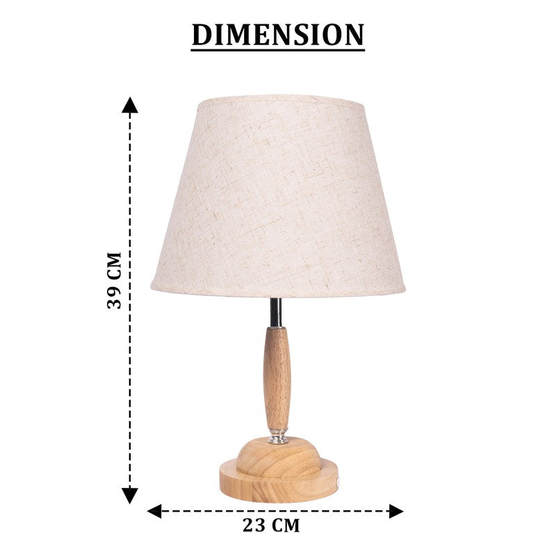 AarviDecor Branson Decorative Wooden Table Lamp - White media 9