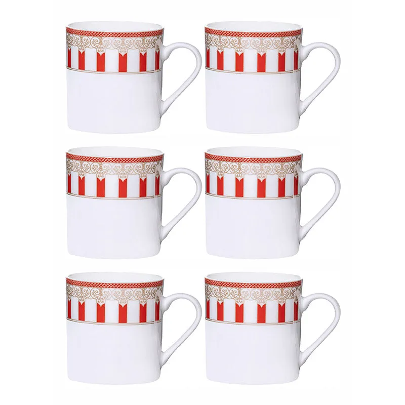 Sonaki Avni Ethnic Bone China Tea Cup (210 mL Each) - Set Of Six media 3