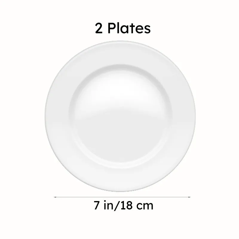 Fired Form Ceramic Quarter Plate (White) - Set Of Two media 7