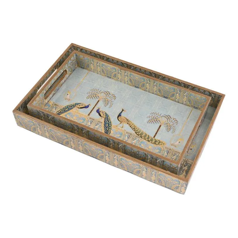 Chitramayi Wood Serving Tray (Large & Medium) - Set Of Two media 5