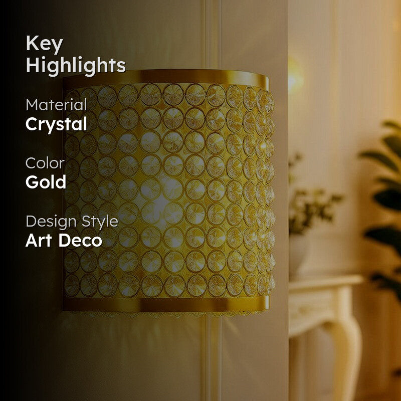 Novalie Crystal Wall Lamp - Gold media 2