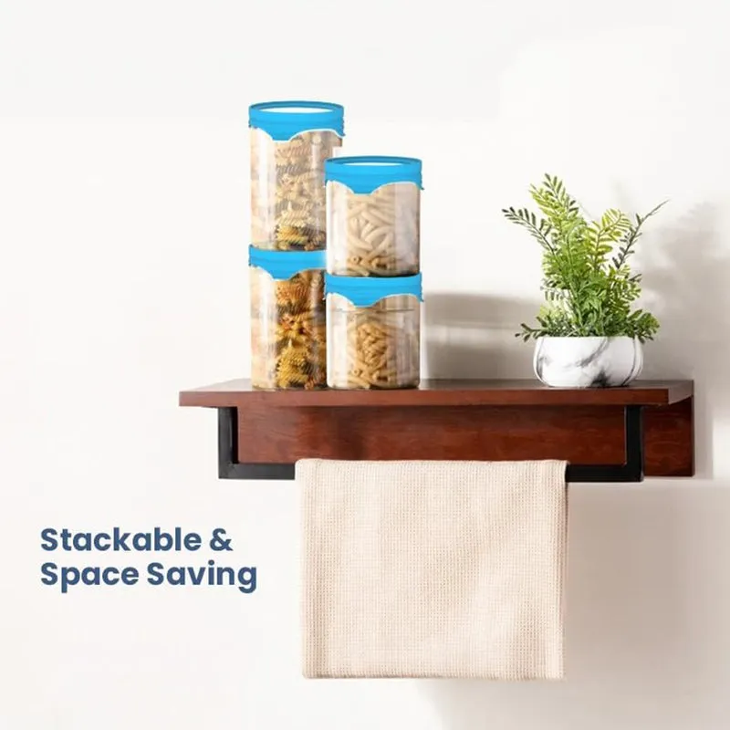 Rioware Pure Stack Borosilicate Glass Jar (400 mL Each) - Set Of Six media 6