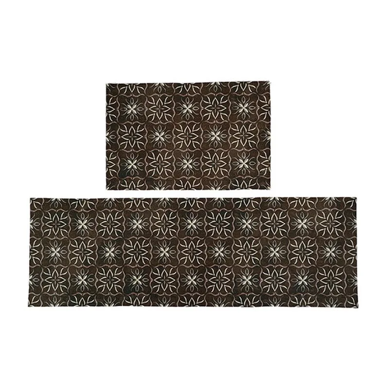 FloorFlora Kitchen Floor Mats (Brown) - Set of Two media 3