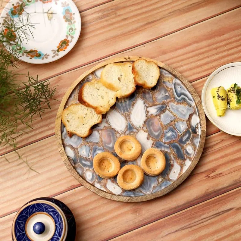 Pebble Glow Wood Platter media 3