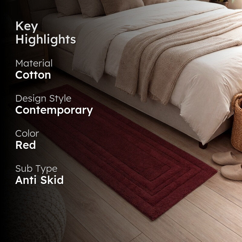 PureStep Cotton Runner Rug - Red media 2