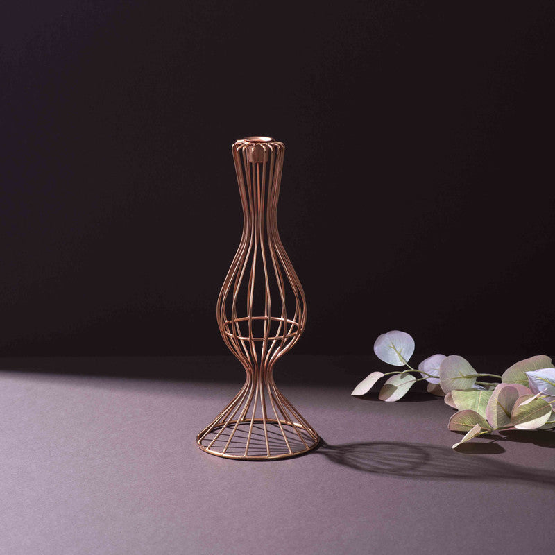 Twist Taper Candle Holder - Copper
