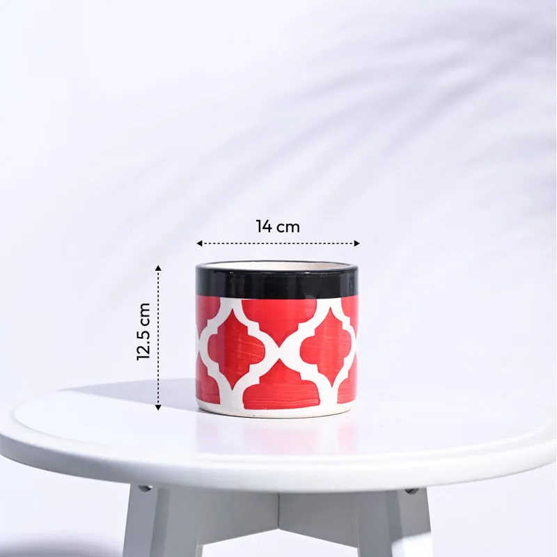Ugaoo Pipe Rose Red Ceramic Pot media 6