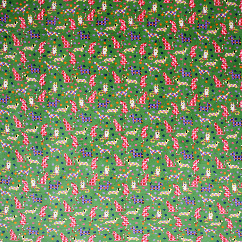 Warm Paws Flannel Cotton Flannel Bedsheet (Green) - 190 GSM media 4