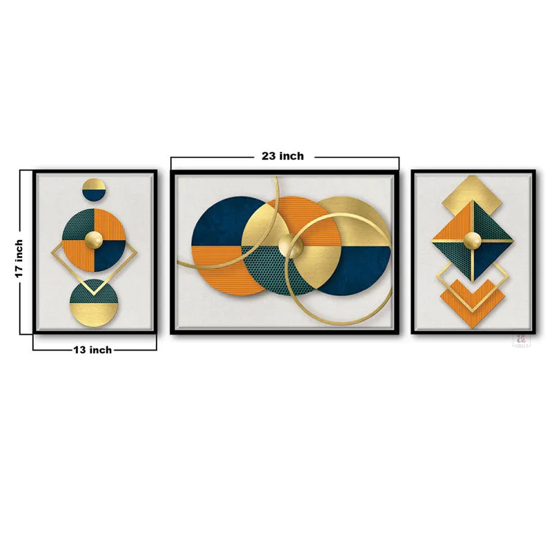 Mexis Cotton Canvas Wall Art - Set Of Three media 6