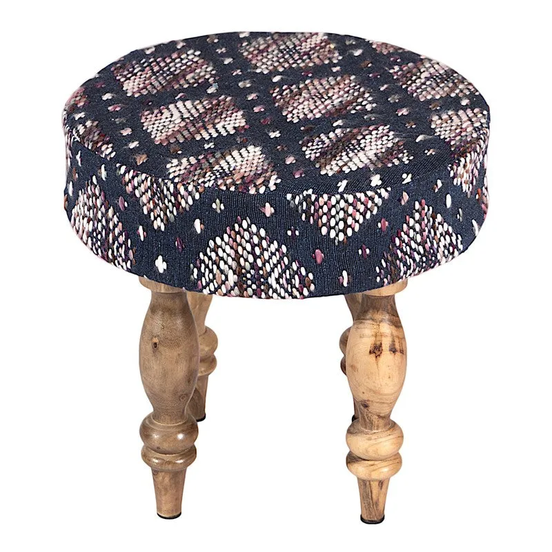 Dexio Sheesham Wooden Bench with Stools (Blue) - Three Piece Set media 5