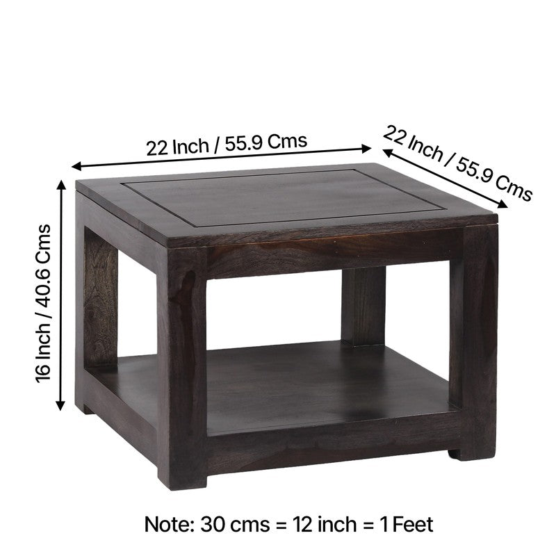 Frixon Sheesham Wooden Center Table - Taupe media 11