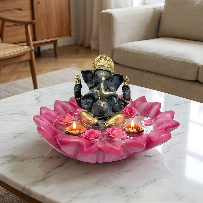 Sacred Ganesha Urli - Pink media 4