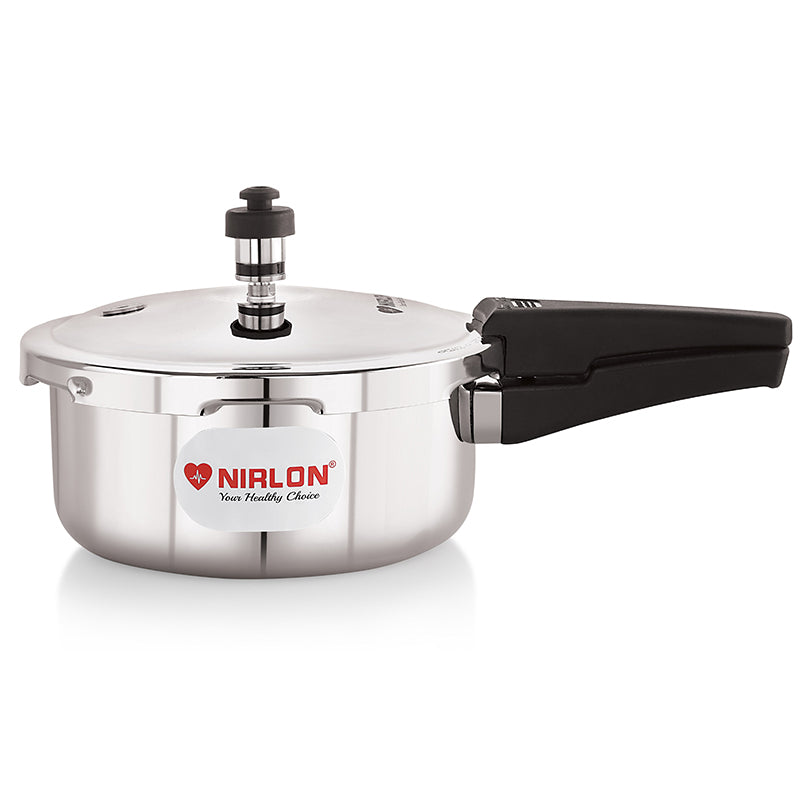 Nirlon Silver Steel Pressure Cooker - 2000 mL/ 9 Inches image 3