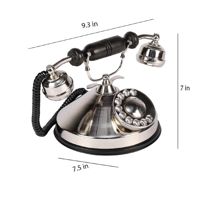 Rava Silver Antique Telephone Showpiece - Silver media 6