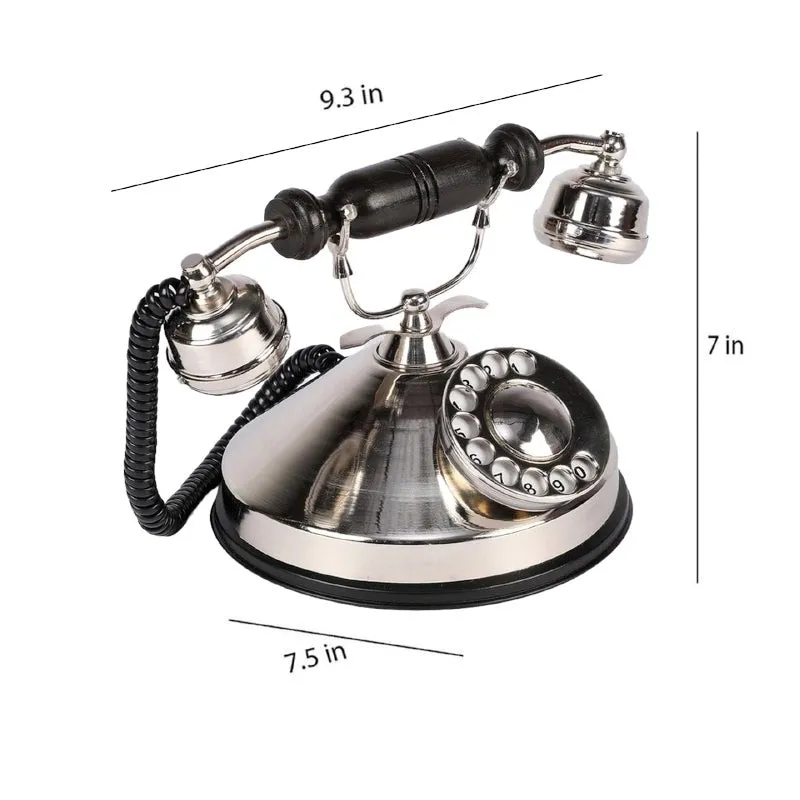 Rava Silver Antique Telephone Showpiece - Silver media 6