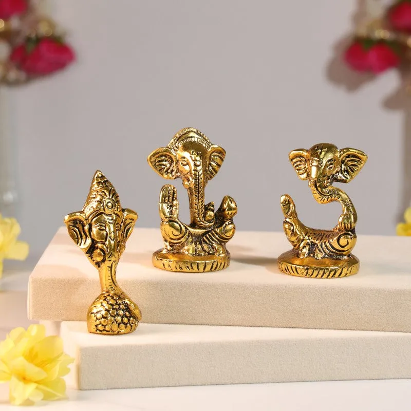 Serene Ganesh Idols & Sets - Set Of Three media 1