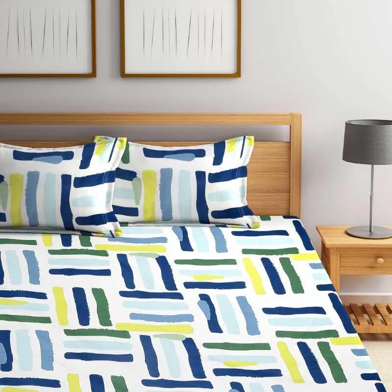 Illustrator Brush Stroke Microfiber Bedsheet - 130 GSM media 5