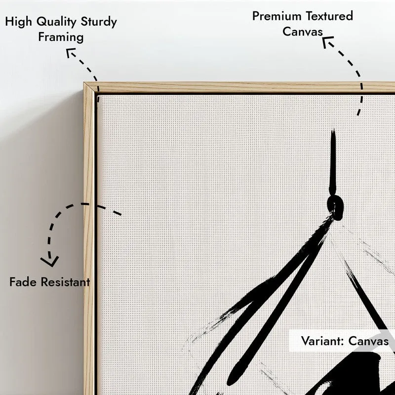 Suspended Calm Canvas Wall Painting With Brown Frame media 7