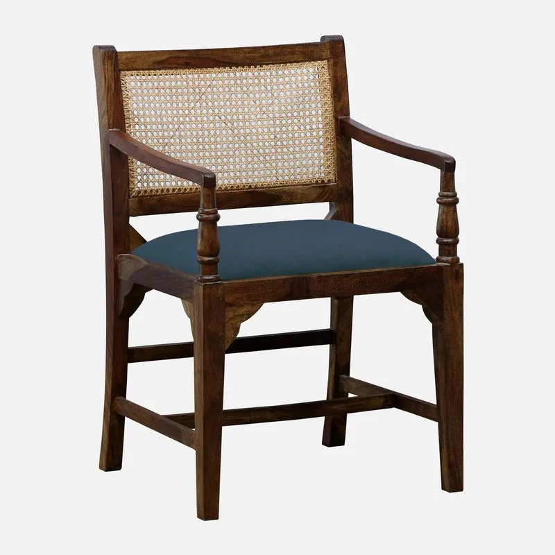 Stackon Rose Wood Accent Chair - Blue media 4