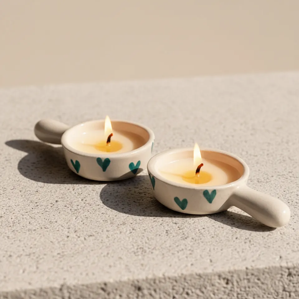Blue Heart Active Breeze Scented Candle - Set Of Two media 1