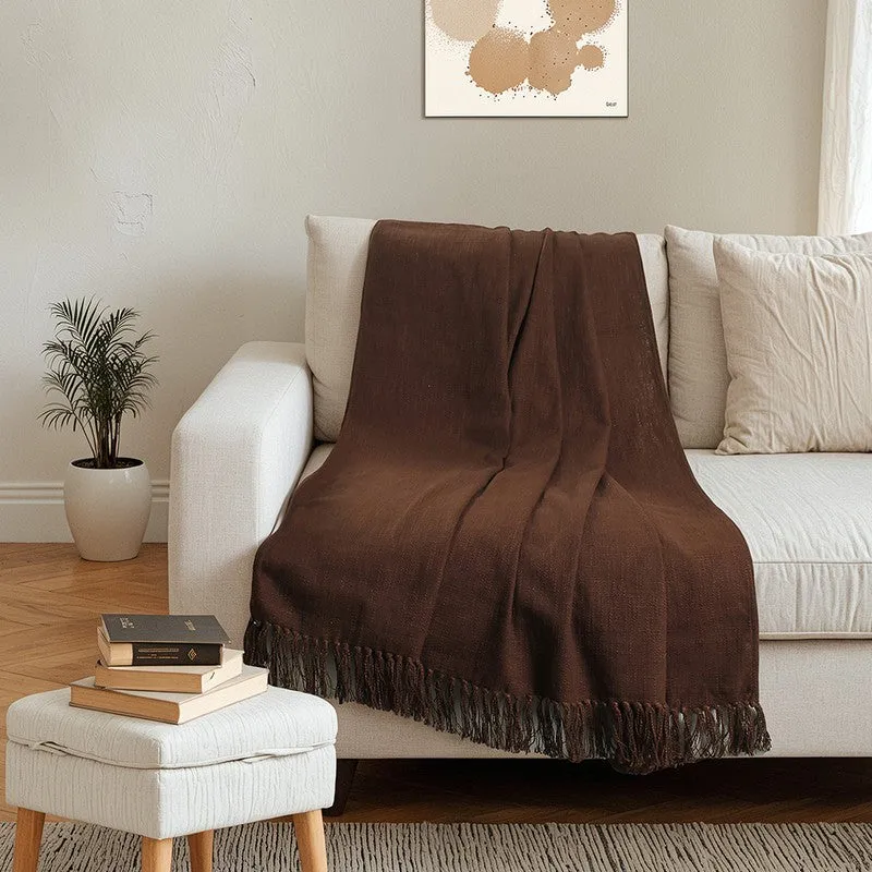 Lightweight Decorative Throw Brown media 3