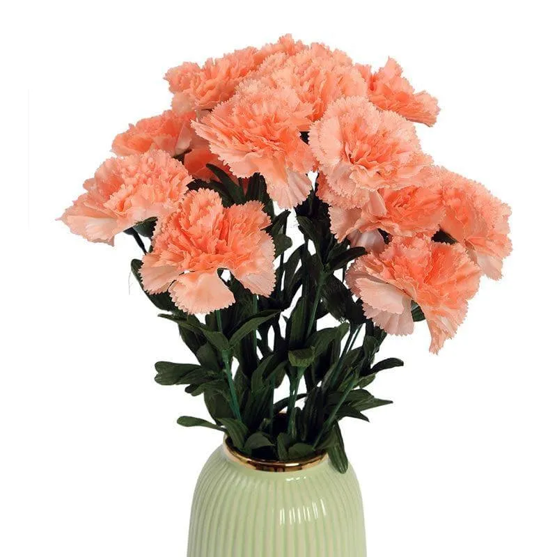 Faux Carnation Bunch (Peach) - Set Of Two media 4