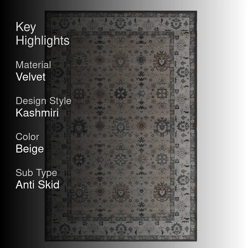 Mehfil Velvet Rectangle Anti-Skid Carpet media 2