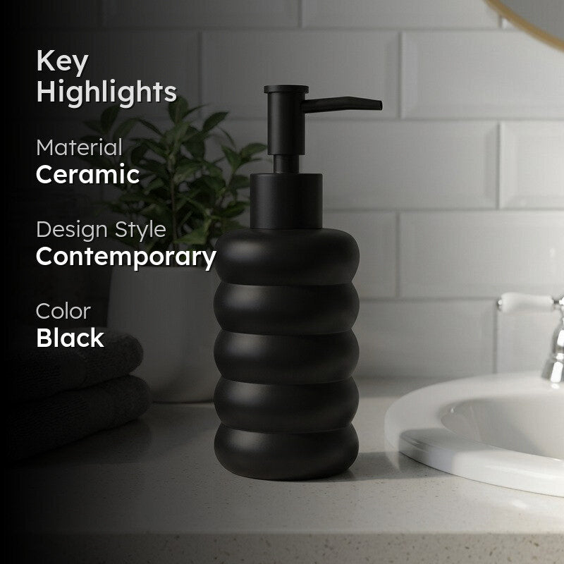 Rioware SoftStone Soap Dispenser (300 ML) -Black media 2