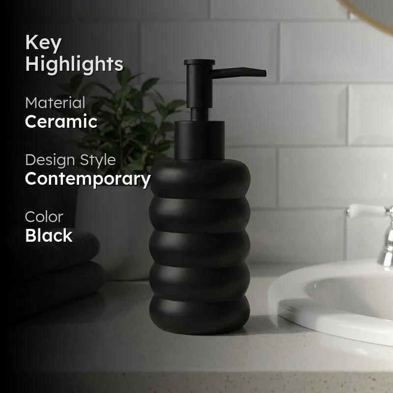 Rioware SoftStone Soap Dispenser (300 ML) -Black media 2