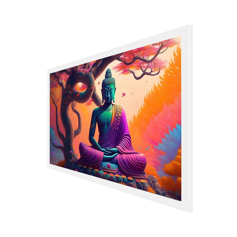 Divine Gautam Buddha Canvas Wall Painting With Frame media 7