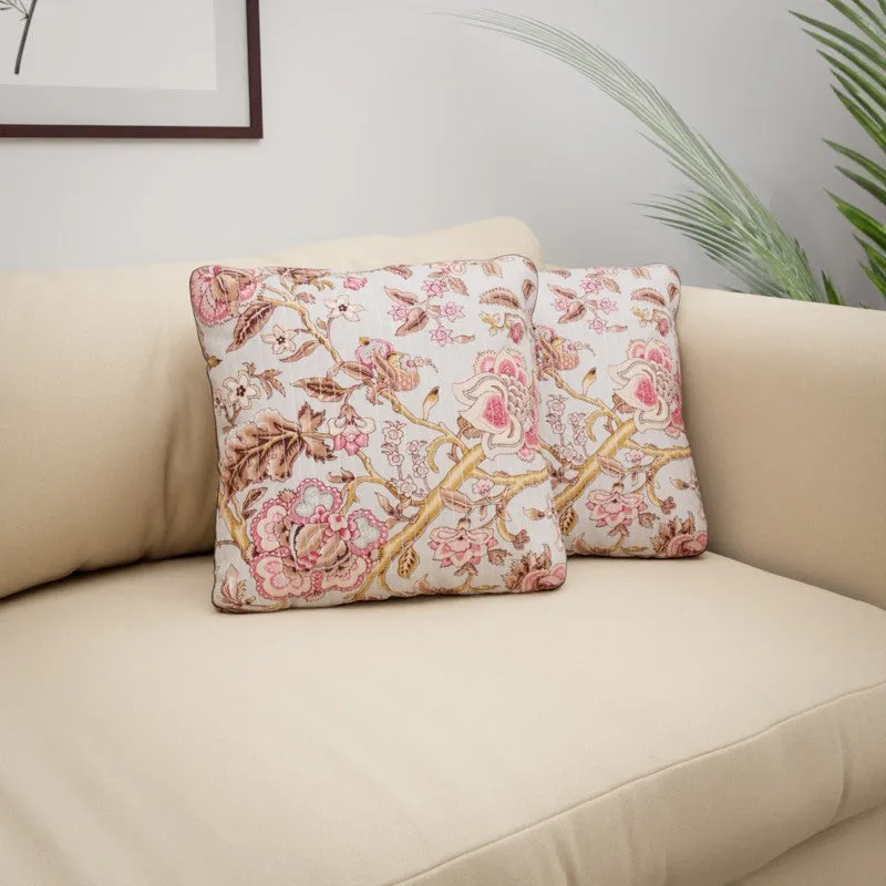 Floral Reverie Cotton Cushion Covers - Set Of Two media 4