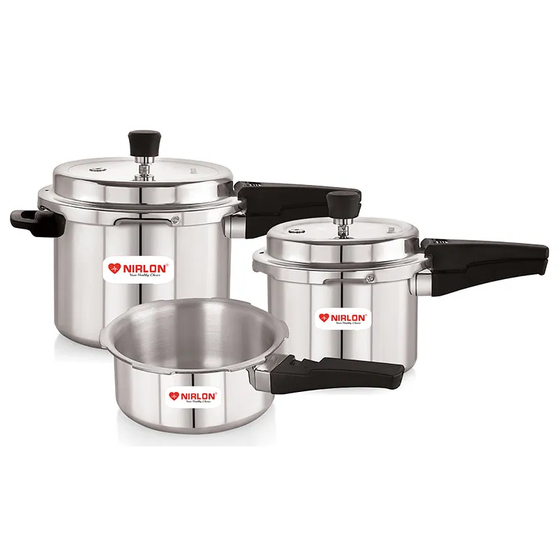 Nirlon Pressure Cooker (5000 mL/3000 mL/2000 mL) - Set Of Three media 6