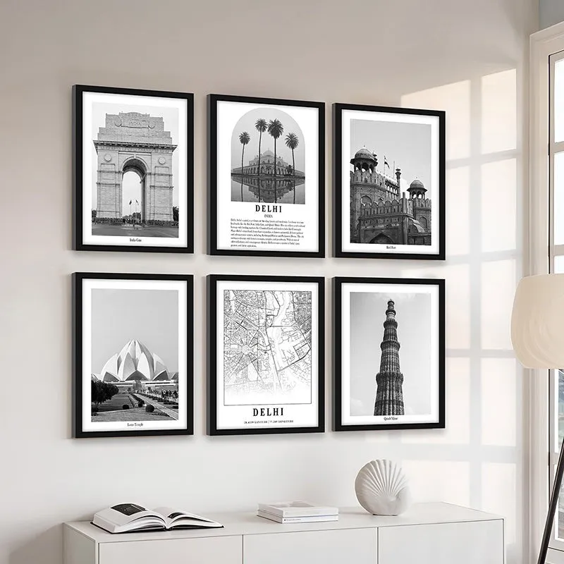 Monochrome Monuments III Wall Art With Frame - Set Of Six media 3