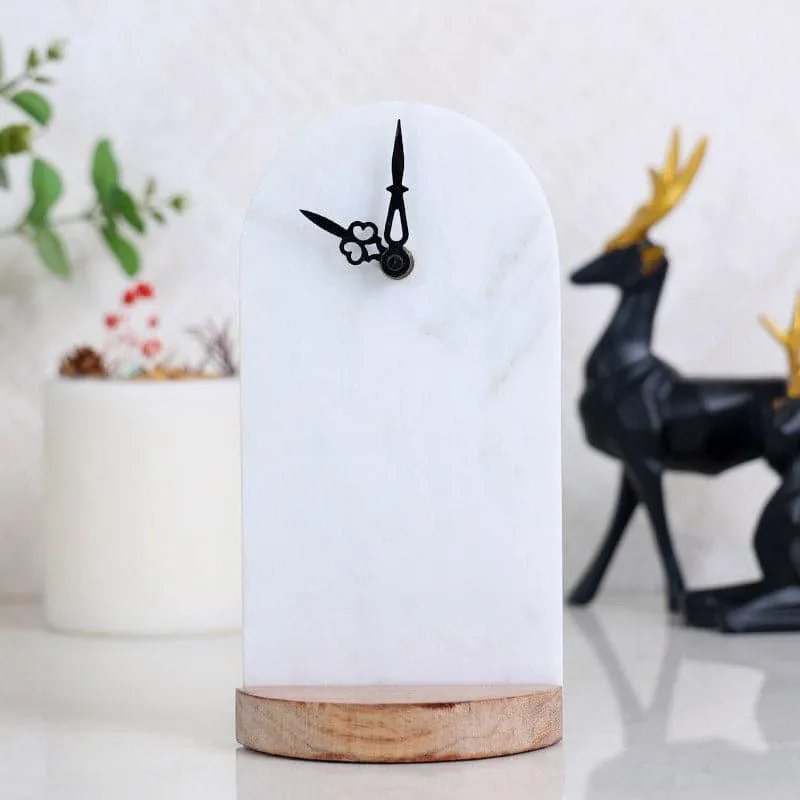 Fruna Hand Crafted Marble Table Clock media 6