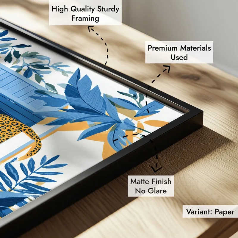 Jungle Charm Canvas Wall Painting - Black Frame media 6