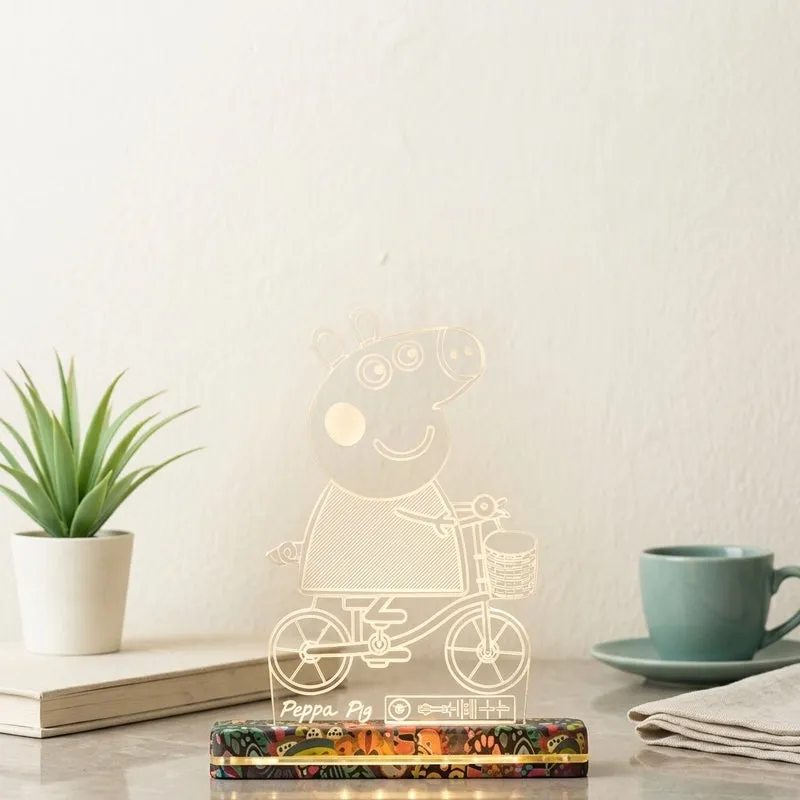 3D Peppa Pig Acrylic Table Lamp - Transparent media 3