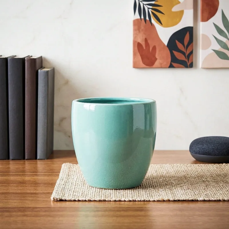 Ugaoo Natures Hum Ceramic Pot - Aqua media 1