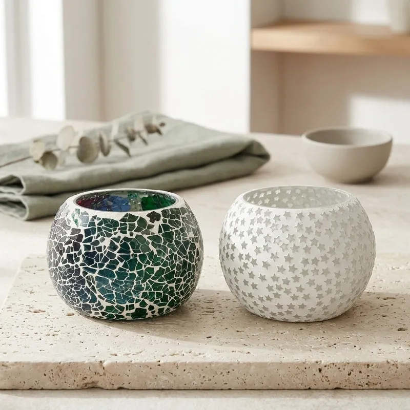 Revathi Tealight Candle Holder - Set Of Two media 1