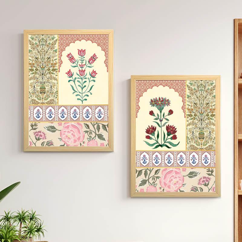 Veena Floral Wall Art - Set Of Two