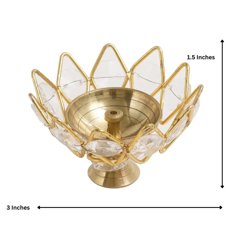 Neelima Crystal Diya (Small) - Set Of Two media 6