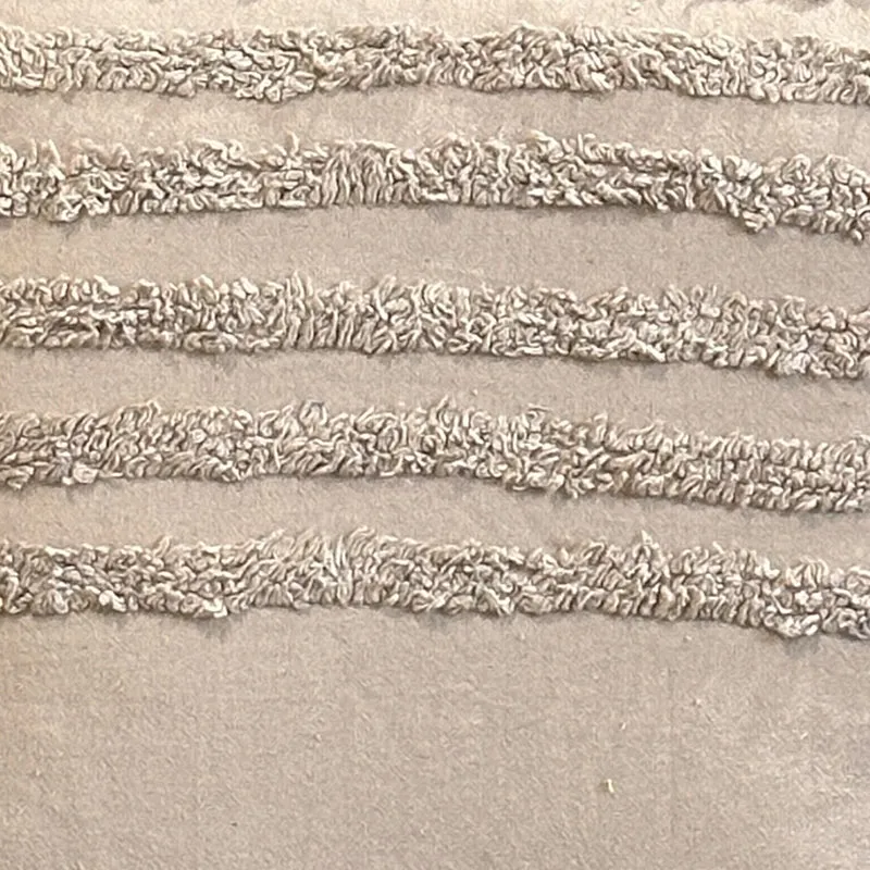 Thea Stripe Tufted Cushion Cover - Beige media 5